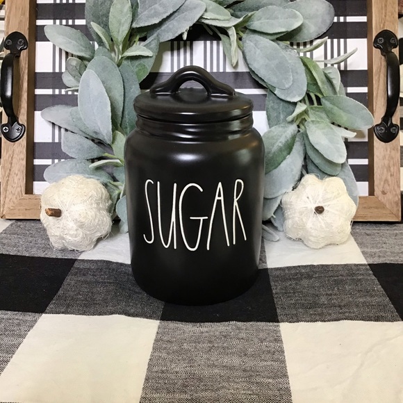 Rae Dunn Other - NWT🖤Rae Dunn Farmhouse Black “SUGAR” Canister